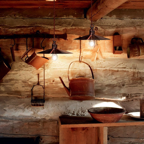 Ideal Lux Cantina - 1 Light Plafondlamp met grote koepel, koper, E27