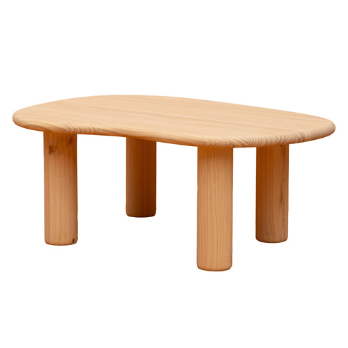 Naan Furniture Salontafel Calella - Natuurlijk ongelakt massief grenen - 93 cm - vtwonen shop