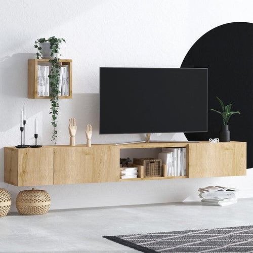 Calicosy - AVIOR TV-meubel - Licht hout - 32x180x25 cm