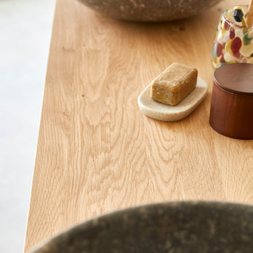 Tikamoon Massief eikenhouten badmeubel 165 cm - Naturel - vtwonen shop