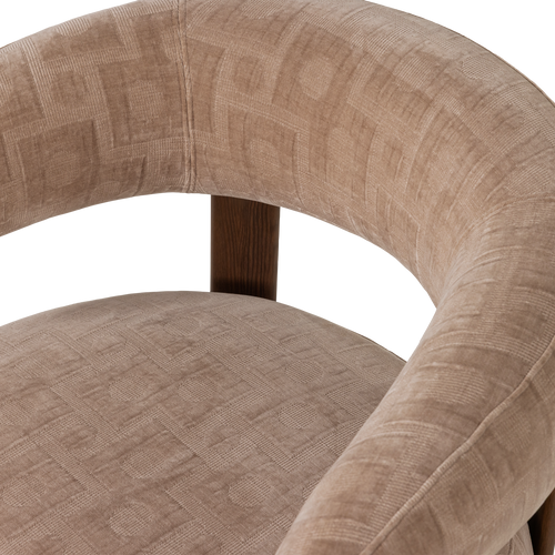 WOOOD fauteuil Foon - Structuurstof - Zand - 78x82x73