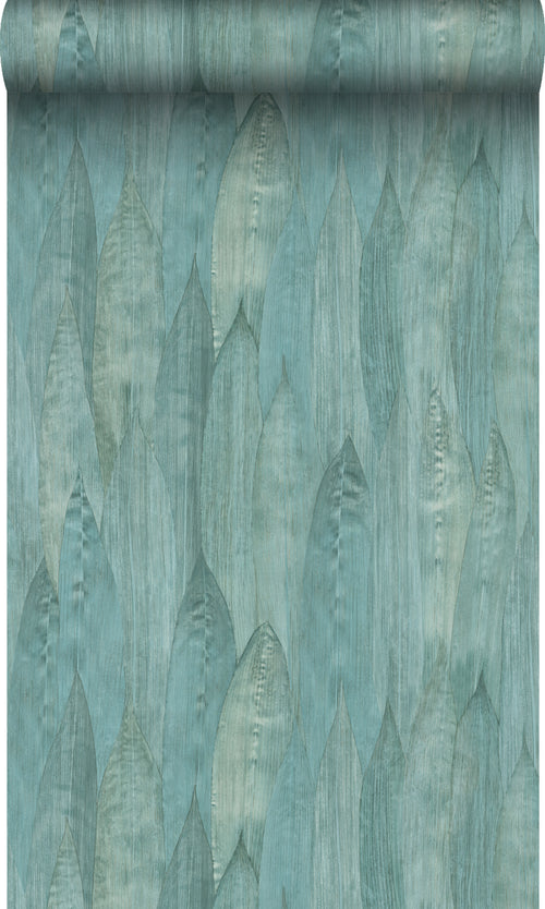 Origin Wallcoverings eco-texture vliesbehang bladeren lagunegroen - 53 cm x 10,05 m - 347369 - vtwonen shop