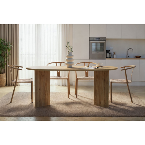 Calicosy - Eettafel met afgeronde randen SABLE - 89,5x180x75 cm
