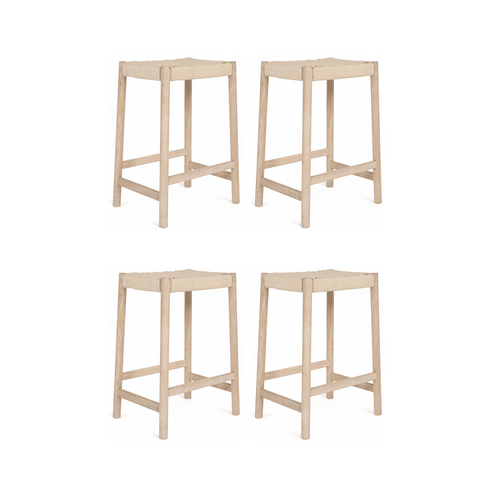 Furnhouse barkruk Ida - Witte olie - Set van 4