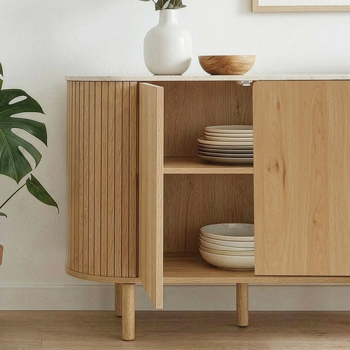 Calicosy - Dressoir HELIOS - licht hout 160x40x80 cm