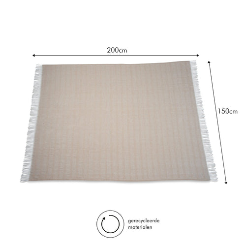 Atmooz plaid Embrace - naturel - 150 x 200 cm