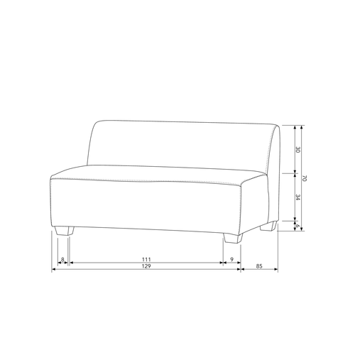 vtwonen 2-zits bank buiten Hollandia - PVC - Groen - 74x129x85 - vtwonen shop