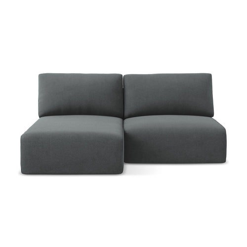 LaMiaSofa hoekbank links Ostia - textuurstof - grijs - 210x149x79
