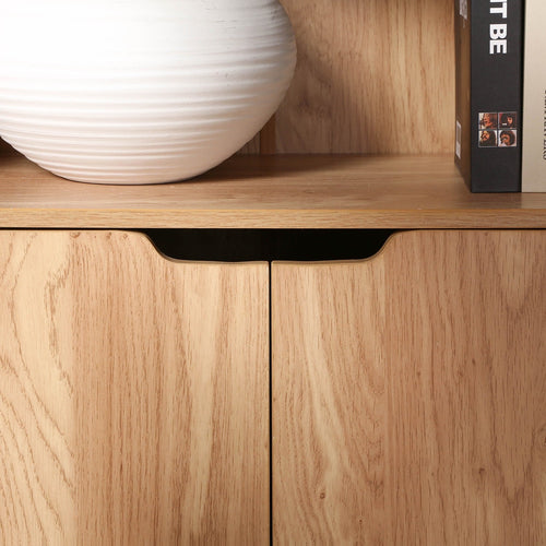 CALICOSY - Rek met 3 niveaus en opbergruimte MODU - Hout - 29x58,5x120 cm