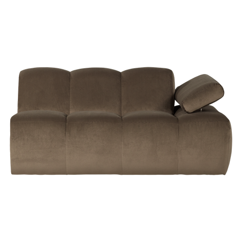 WOOOD 1,5-zits bank arm rechts Mojo - Velvet - Taupe - 74x164x97