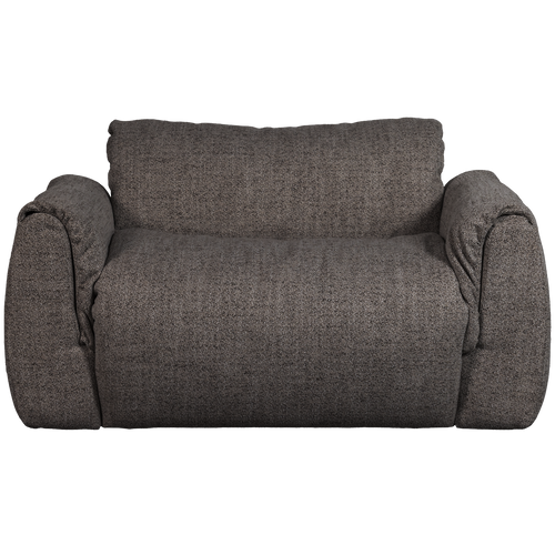 WOOOD loveseat Baggy - Geweven Stof - Warmgrijs Melange - 81x138x101