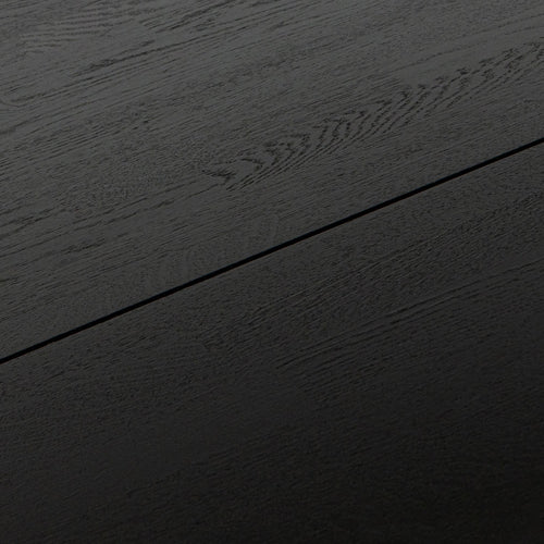 WOOOD eettafel Rhonda - Eiken - Blacknight & vtwonen eetkamerstoelen Classic - Hout - Zwart/Walnoot - 75x129x129/81x48x50 - vtwonen shop