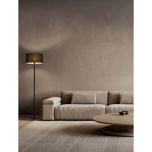 Nova Luce SIBNIA Vloerlamp met kap Sandy Black E27 1x12W