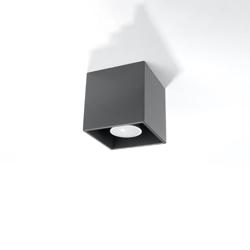 Sollux Lighting Plafondlamp QUAD 1 antraciet - 10x10x10cm