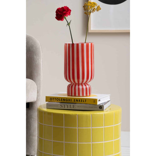 Present Time vaas Raydo Retro - rood - Ø25cm