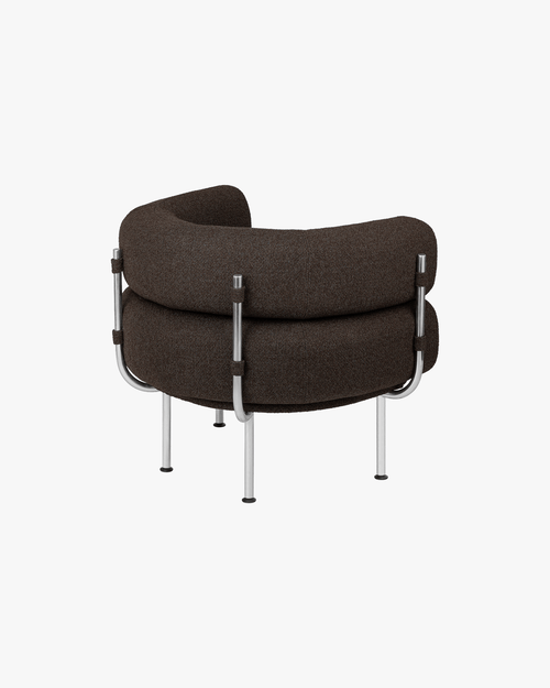 noo.ma Ubi fauteuil - Chocolate Brown Bouclé, 95,1 x 68 x 73,2 cm