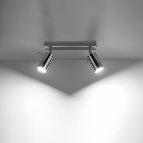 Sollux Lighting Plafondlamp RING 2 chroom - 30x6x16cm