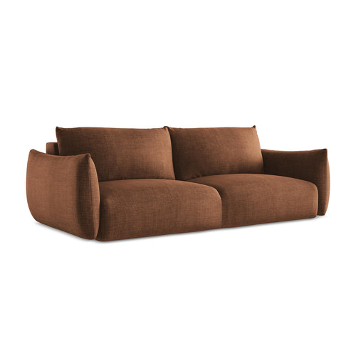 LaMiaSofa 3-zits slaapbank Savona - textuurstof - terracotta - 230x105x90