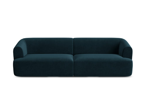 Cosmopolitan Design Modulaire bank Campi 4-zits, flueel diepe olie - 90x255x70cm