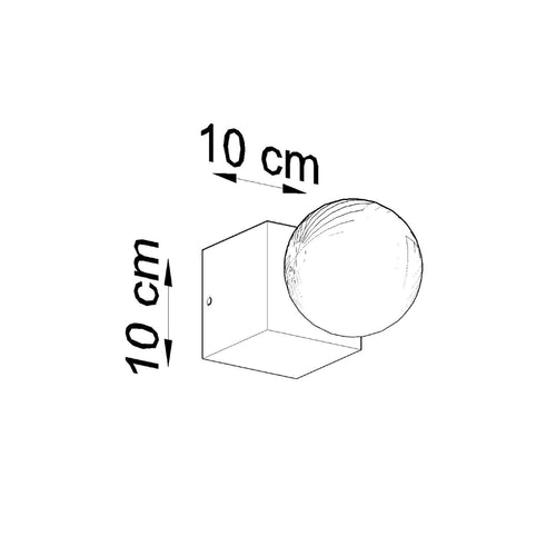 Sollux Lighting Wandlamp ARIZ beton - 10x10x10cm