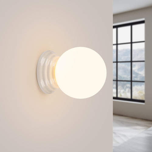 Sollux Lighting Wandlamp ZORI wit IP44 - 12x16x12cm