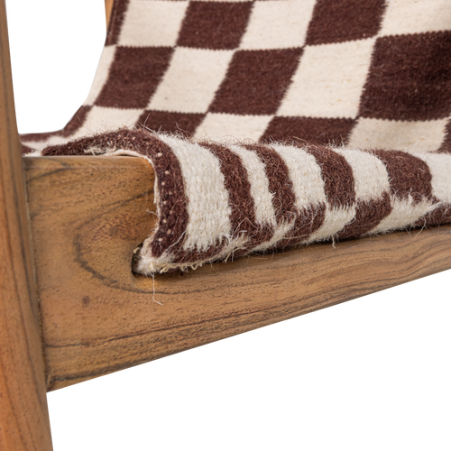 WOOOD fauteuil met houten frame Zano - Hout - Naturel/Bruin - 76x73x67