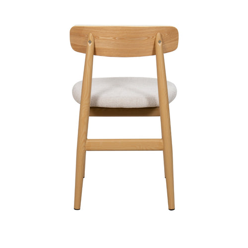 Giga Meubel Eetkamerstoel Liza - Stof/Metaal - Naturel/Beige - Set van 2 - vtwonen shop