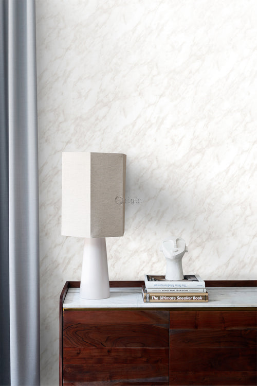 Origin Wallcoverings behang marmer lichtbeige - 53 cm x 10.05 m - 347390