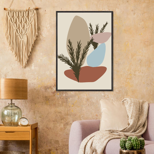 Artfulprints Poster Boho – Earthy mix   - 30x40 cm - beige