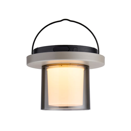 Lighto | Tafellamp grijs met rookglas solar voor buiten | Dimbaar | Oplaadbaar | Werkt op zonne-energie - vtwonen shop