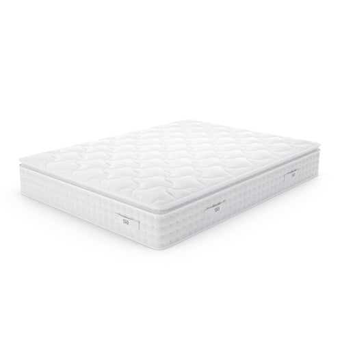 Sia Home - Matras HYBRIDE PREMIUM CLOUD - traagschuim. latex & pocketveren wit 90cm