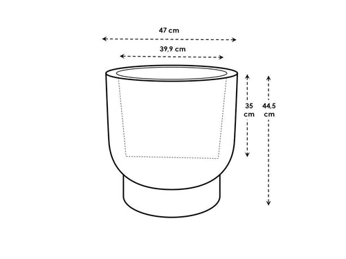 elho amber grail 47 linnen wit | Bloempot |Premium statementdesign