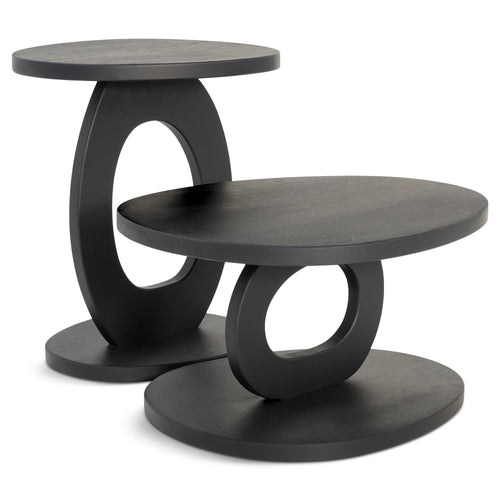 Spinder x Eva van de Ven - TONDA Salontafel - Massief Eikenhout - Mat Zwart