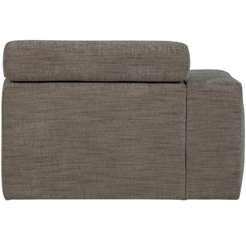 WOOOD 1-zits element bank arm links Novi - Polyester - Grijs Melange - 86x109x113 - vtwonen shop