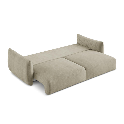 LaMiaSofa 3-zits slaapbank Savona - chenille stof - beige - 230x105x90