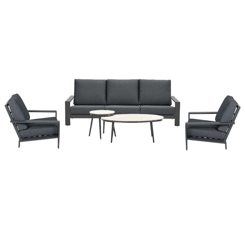 Garden Impressions loungeset Coba 5 delig met 2 bijzettafels