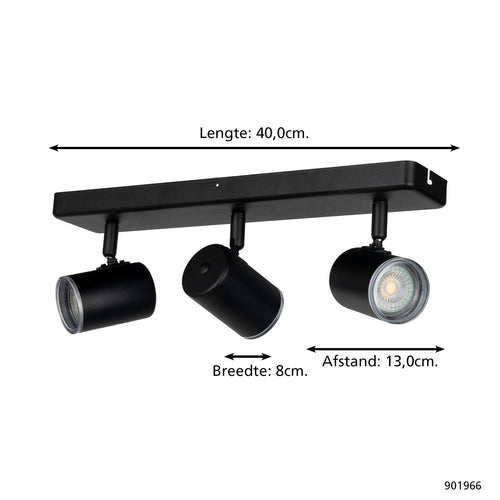 EGLO spot Consuma 1 - gu10 - 40 cm - zwart - vtwonen shop