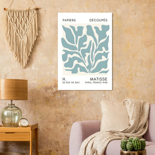 Artfulprints  Matisse – Seabed shapes turquoise   poster 30x40 cm - vtwonen shop