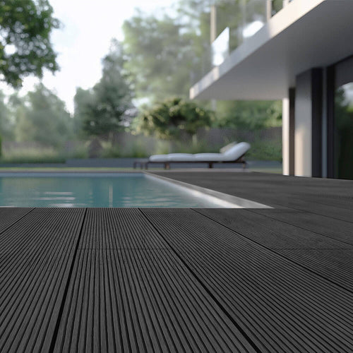 Home Deluxe - WPC terrasplanken complete set (incl. onderstructuur) SAMANA | kleur: antraciet, afmeting: 30 m²