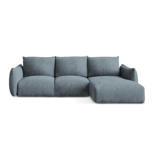 LaMiaSofa hoekbank rechts Savona - chenille stof - jeans - 242x162x90