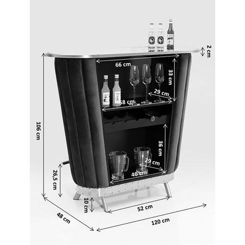 Kare Design Bar After Work grijs fluweel