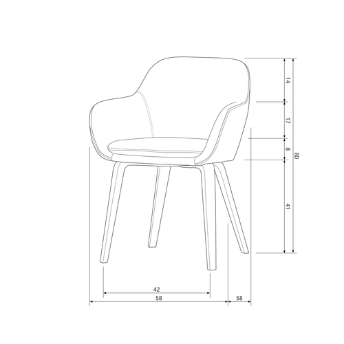 vtwonen eetkamerstoelen Base - Velvet Melange - Zand - Set van 6 - vtwonen shop