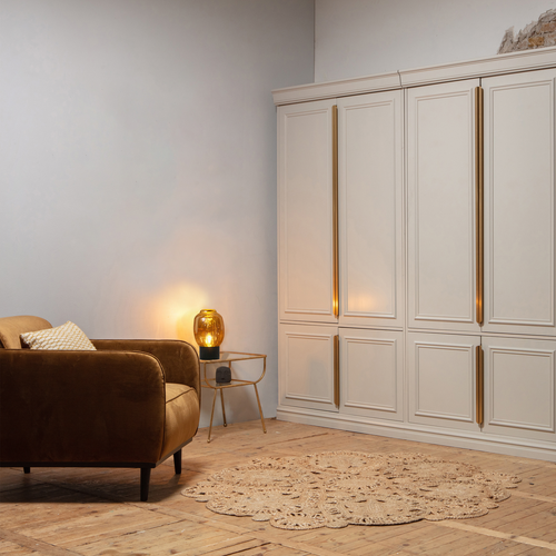 WOOOD fauteuil met arm Statement - Polyester - Honing Geel - vtwonen shop