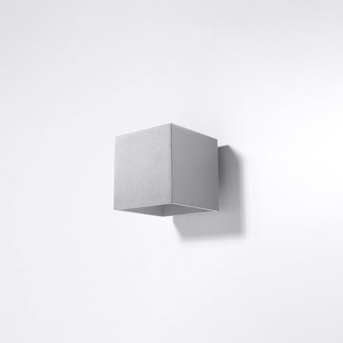 Sollux Lighting Wandlamp QUAD 1 grijs - 10x12x10cm