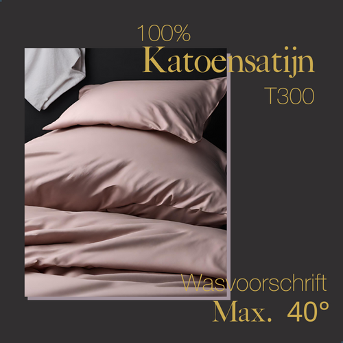 Ten Cate premium - dekbedovertrekset - 240x200/220 - 100% katoen satijn - roze - vtwonen shop
