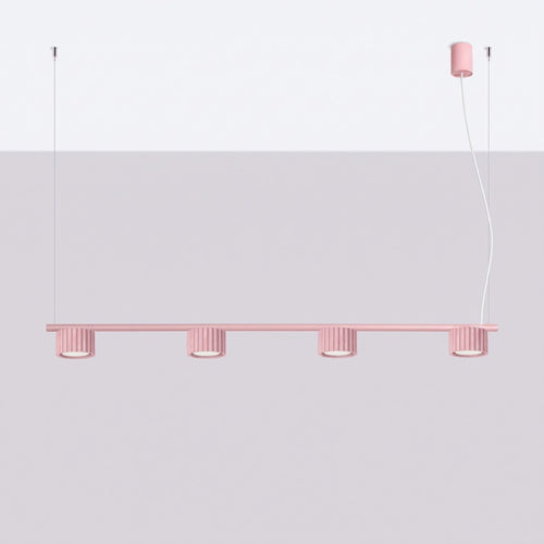 Sollux Lighting Kroonluchter AURA 4 roze Gx53 - 122x10x208cm