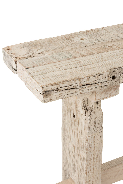 J-Line console Brut - hout - wit/naturel - vtwonen shop