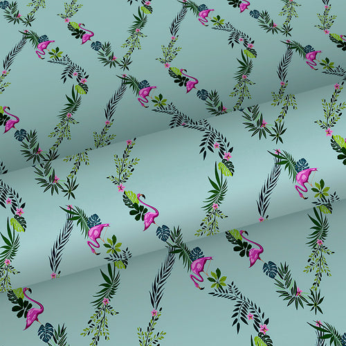 Walls4You behang tropische planten turquoise en groen - 53 cm x 10 m - 640105 - vtwonen shop