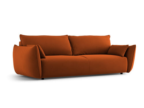 Cosmopolitan Design Slaapbank met opbergdoos Matera 3-zits, flueel terracotta - 108x240x86cm