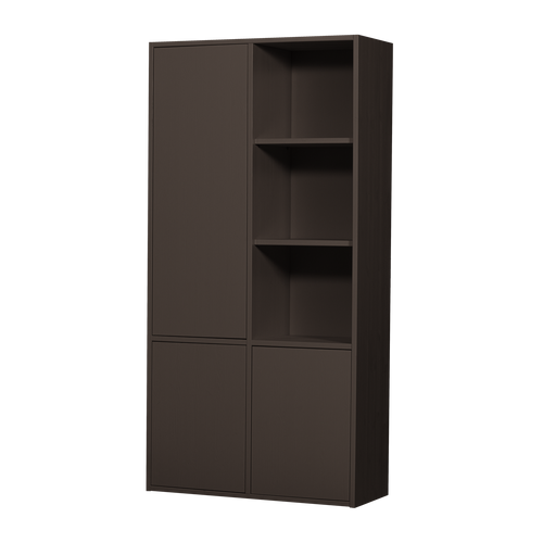 WOOOD opbergkast Merel - Grenen - Middenbruin - 100x200x44 - vtwonen shop